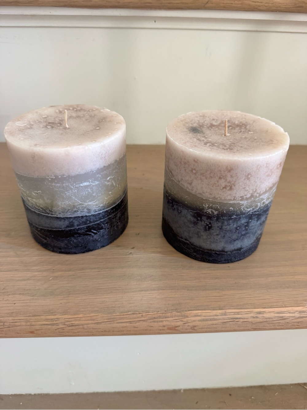 Two 4x4” pillar candles